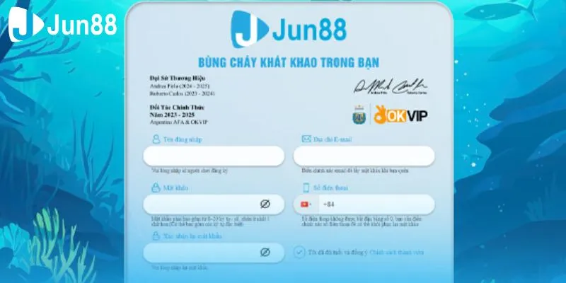 Chi tiết các bước hướng dẫn đăng ký tài khoản cá cược Jun88